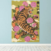 Der schöne Tiger Leinwanddruck (Insitu (Holzboden))