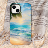 Der schöne tropische Strand und der Palmenhain Case-Mate iPhone Hülle
