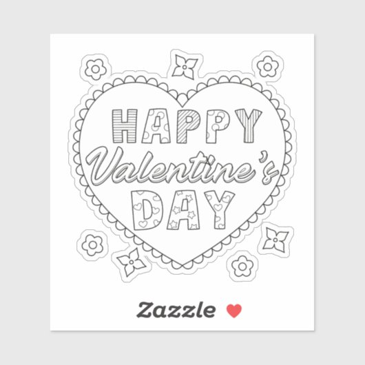 Der schöne Valentinstag Aufkleber (Blatt)