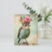 Der schöne Vogel in einer Kronkolonie Postkarte (Stehend Vorderseite)