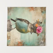 Der schöne Vogel in einer Kronkolonie Wandteppich (Vorderseite (Horizontal))