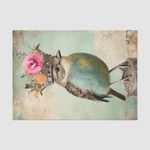Der schöne Vogel in einer Kronkolonne Seidenpapier