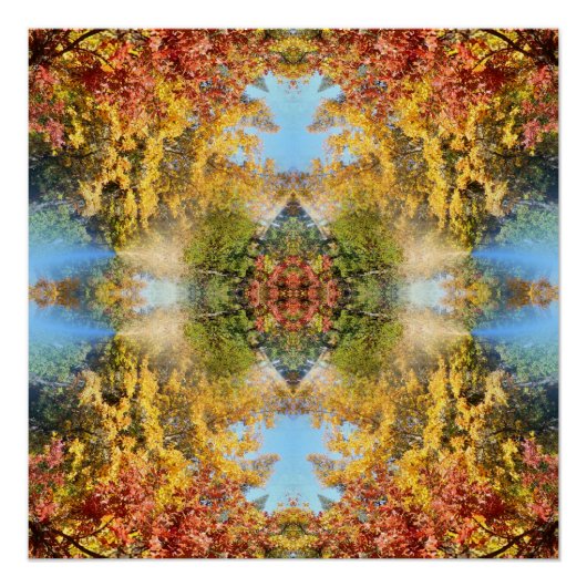 Der schöne Wald im Herbst... Poster (Vorderseite)