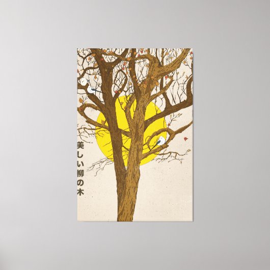 Der schöne Weidenbaum Leinwanddruck (Vorderseite)