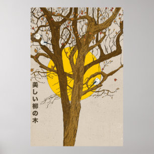 Der schöne Weidenbaum Poster