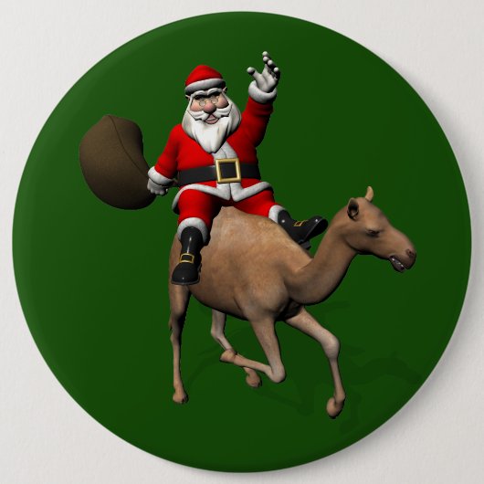 Der schöne Weihnachtsmann Reiten im Tessin Button (Vorderseite)