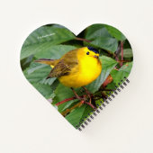 Der schöne Wilson's Warbler im Kirschbaum Notizblock (Rückseite)