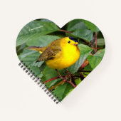 Der schöne Wilson's Warbler im Kirschbaum Notizblock (Vorderseite)