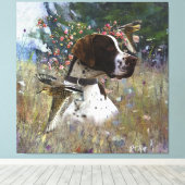 Der schöne Zeiger im Feld Leinwanddruck (Insitu (Holzboden))