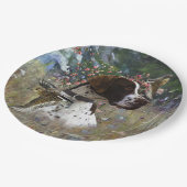 Der schöne Zeiger im Feld Pappteller (Schrägansicht)