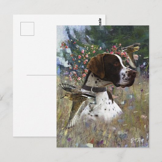 Der schöne Zeiger im Feld Postkarte (Vorne/Hinten)