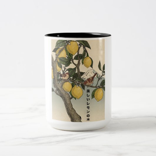 Der schöne Zitronenbaum Zweifarbige Tasse (Mittel)