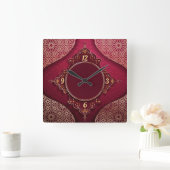 Der schönste caligraphische Stil Quadratische Wanduhr (Zuhause)