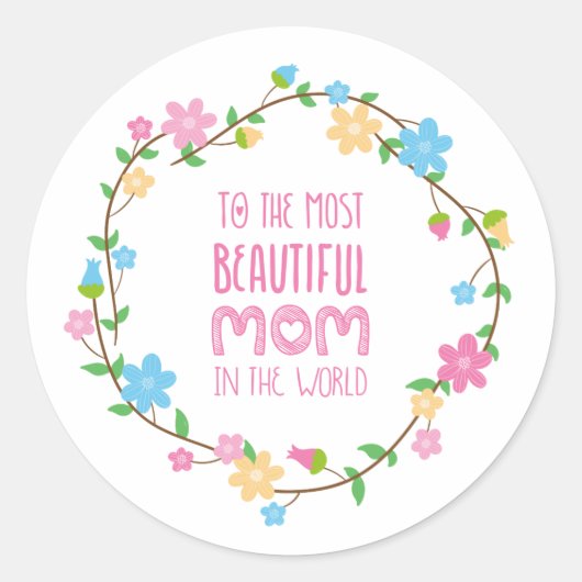 Der schönste Muttertag der Mama | Aufkleber (Vorderseite)