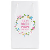 Der schönste Muttertag der Mama | Geschenktasche Kleine Geschenktüte (Rückseite)