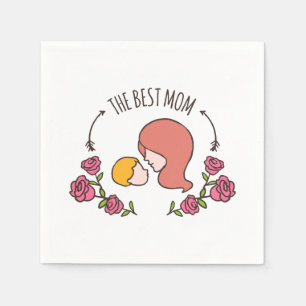 Der schönste Muttertag der Mama   Napkin Serviette