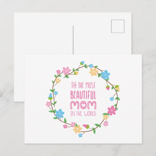 Der schönste Muttertag der Mama | Postkarte (Vorne/Hinten)