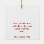 Der schönste Ort, um Weihnachten zu feiern Keramikornament (Rückseite)