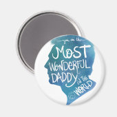Der schönste Papa Magnet (Vorderseite/Rückseite)