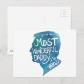 Der schönste Papa Postkarte (Vorne/Hinten)