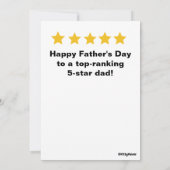 Der schönste Vater aller Zeiten Personalisierte Ka Einladung (Rückseite)