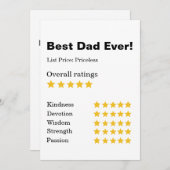 Der schönste Vater aller Zeiten Personalisierte Ka Einladung (Vorne/Hinten)