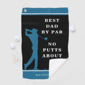 Der schönste Vater mit dem Auto - keine Putten übe Golfhandtuch (Insitu)