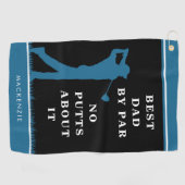 Der schönste Vater mit dem Auto - keine Putten übe Golfhandtuch (Horizontal)