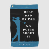 Der schönste Vater mit dem Auto - keine Putten übe Golfhandtuch (Vorderseite)