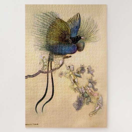 „Der schönste Vogel“ von Warwick Goble Puzzle (Vertikal)