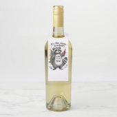 Der schönste Wein des Jahres Raccoon Flaschenanhänger (Auf Flasche)