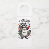 Der schönste Wein des Jahres Raccoon Flaschenanhänger (Rückseite)