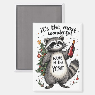 Der schönste Wein des Jahres Raccoon Magnet