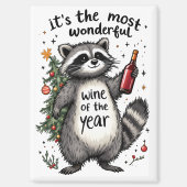 Der schönste Wein des Jahres Raccoon Magnet (Vorderseite)