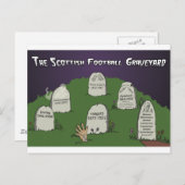 Der schottische Fußball-Friedhof Postkarte (Vorne/Hinten)