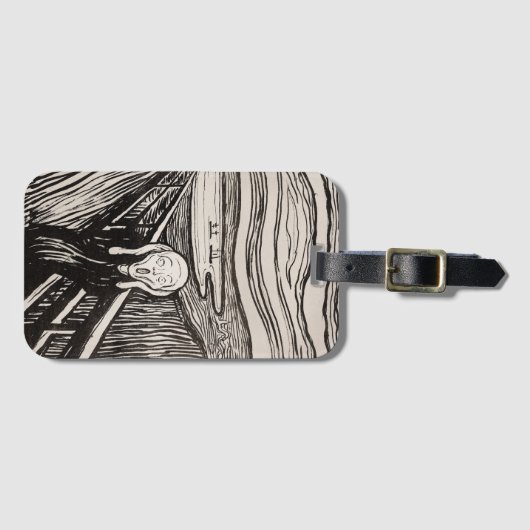 Der Schrei (1895) Edvard Munch Woodcut Fine Art Gepäckanhänger (Vorderseite (Horizontal))
