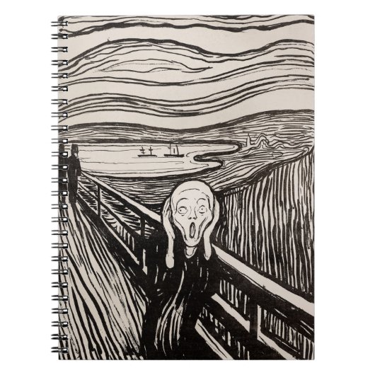 Der Schrei (1895) von Edvard Munch Notizblock (Vorderseite)