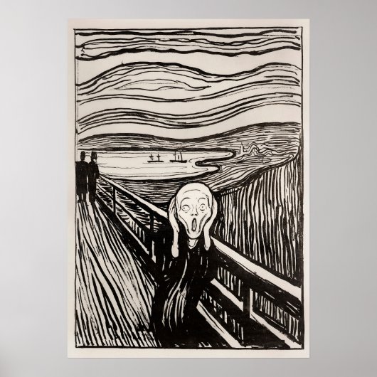 Der Schrei (1895) von Edvard Munch Poster (Vorne)