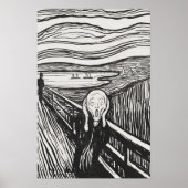 Der Schrei (1895) von Edvard Munch. Poster (Vorne)