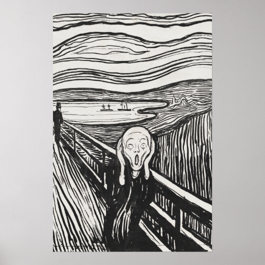 Der Schrei (1895) von Edvard Munch. Poster (Vorne)