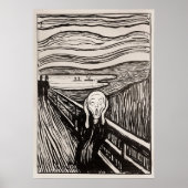 Der Schrei (1895) von Edvard Munch. Poster (Vorne)