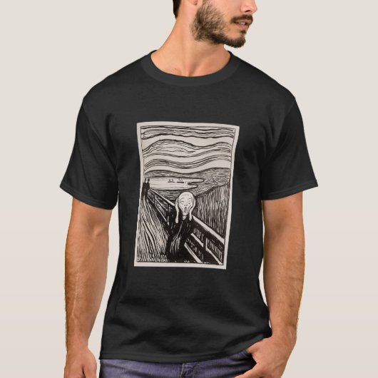 Der Schrei (1895) von Edvard Munch Poster T-Shirt (Vorderseite)