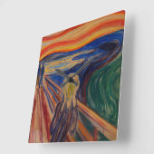 Der Schrei, 1910 von Edvard Munch Quadratische Wanduhr (Winkel)