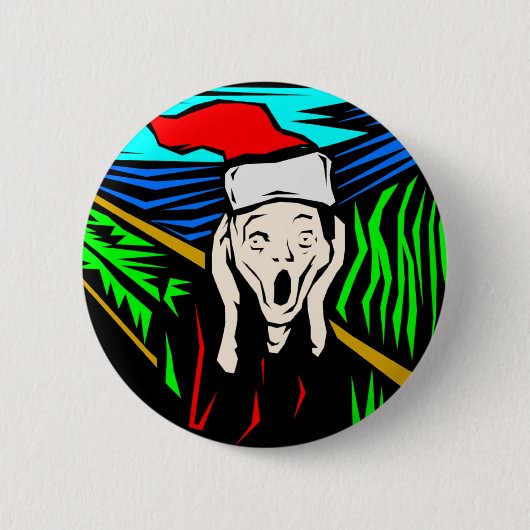 DER SCHREI AM WEIHNACHTEN BUTTON (Vorderseite)
