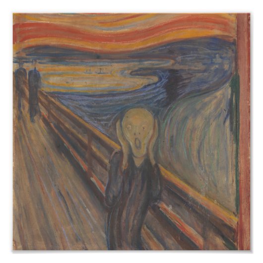 Der Schrei der Natur von Edvard Munch 1893 Fotodruck (Vorne)
