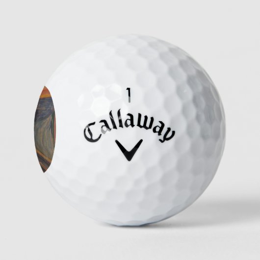 Der Schrei der Natur von Edvard Munch 1893 Golfball (Logo)