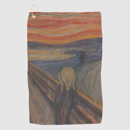 Der Schrei der Natur von Edvard Munch 1893 Golfhandtuch (Vorderseite)