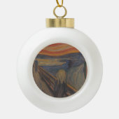 Der Schrei der Natur von Edvard Munch 1893 Keramik Kugel-Ornament (Vorderseite)