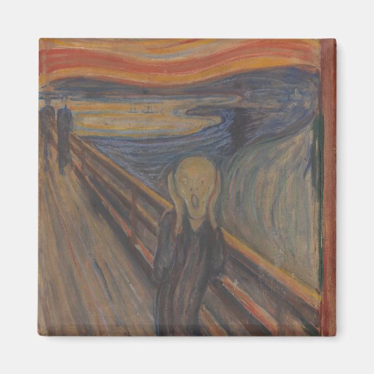 Der Schrei des Horrors von Edvard Munch 1893 Magnet (Vorne)