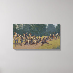 Der Schrei des Schrapnells an San- Juanhügel Leinwanddruck